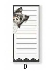 1 pieza Libreta magnética con diseño lindo de gato y perro, imán para refrigerador, bloc de notas, para listas de compras, listas de tareas, listas de regalos y recordatorios - Con respaldo magnético fuerte, bloc de notas, adecuado para el Día de San Valentín, Día del Maestro, Día de la Madre, Halloween, Navidad, temporada de regreso a clases y temporada de graduación. - Multicolor - Ver 13