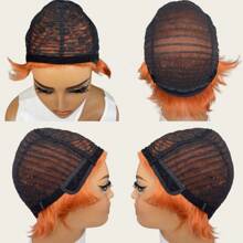 6inch Human Hair Short Pixie Cut Wig For Women Layered Hair With Bangs Wig Haircut Full Machine Made Wig For Halloween Costumes - S350 - View 9