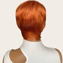 6inch Human Hair Short Pixie Cut Wig For Women Layered Hair With Bangs Wig Haircut Full Machine Made Wig For Halloween Costumes - S350 - View 5