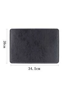 1pc Leather Mouse Pad, Waterproof, Suitable For Computer Desk, Rubber Bottom With Anti-Slip Particles, Notebook Mouse Pad