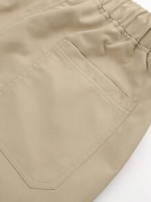 1pc Multi-Pocket Cargo Pants For Men, Casual, Lightweight, Suitable For Commuting, Outdoor, Hiking, Sports, Jogging, Fitness, Streetwear, Beach Vacation, Daily Wear, Slim Fit, Ankle Length, Solid Color, Spring/Summer