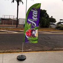 Felicita Wind Banner Coconut Water Fabric Only Flag 0.75x2.00 - FB-004 - Xem 5
