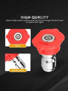 Bộ lưu trữ bảy lỗ hình quạt Đầu nối nhanh tuyến tính 1/4 Vòi phun cắm nhanh Vòi phun súng rửa xe áp suất cao Máy làm sạch 7 màu - Nhiều màu - Xem 6