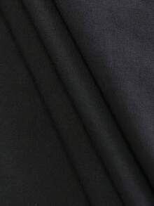 圣诞节可爱卡通驯鹿印花圆领休闲长袖 T 恤 - 黑色 - 查看 5