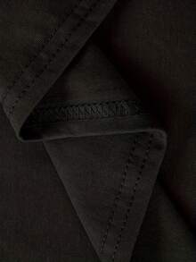 圣诞节可爱卡通驯鹿印花圆领休闲长袖 T 恤 - 黑色 - 查看 3