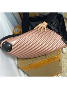 360° Carry-On Suitcase Lightweight On The Plane. Double Zipper With Anti-Theft Expandable Double Wheels 10kg Size-25*35*55 - 寶藍色 - 查看 3