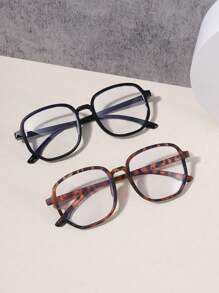 4 件装女士轻薄亚克力方形相框，休闲撞色设计，时尚百搭，适合返校季和 Y2K 风格配饰 - 彩色 - 查看 5