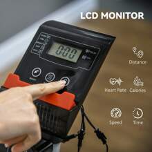 SPORTNOW Exercise Bike, Quiet Stationary Bike With 8-Level Magnetic Resistance, Heart-Rate Sensor, Adjustable Seat And Wheels, For Home Gym Workout - White - View 3