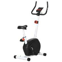 SPORTNOW Exercise Bike, Quiet Stationary Bike With 8-Level Magnetic Resistance, Heart-Rate Sensor, Adjustable Seat And Wheels, For Home Gym Workout - White - View 2