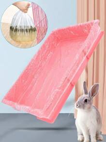 50pcs Disposable Plastic Bottom Film Covers For Pet/Toilet Pads, Bird/Rabbit Cages, Cat Litter Bags, And Dog Toilet Pee Pads, Cleaning Mats - White - View 12