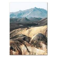 1 tấm áp phích in vải canvas phong cảnh thiên nhiên Bắc Âu động vật bò hươu hồ tuyết núi rừng đường sắt nghệ thuật treo tường tranh trang trí hình ảnh không có khung - Nhiều màu - Xem 31