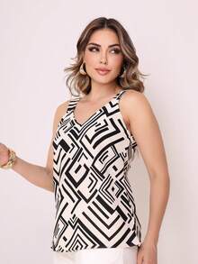 Women's Fashion Thick Strap Tank Top - 白色 - 查看 2