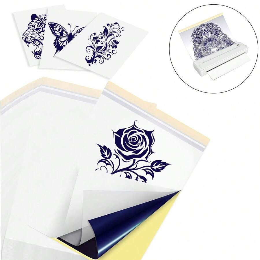 30/60/90pcs A4 Size Thermal Transfer Tattoo Paper Heat Sensitive