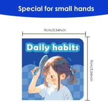 8 件套学龄前儿童英语书籍，主题为身体结构和行为认知，专为 0-3 岁儿童设计，色彩丰富，图像生动，尺寸小巧，适合小手，抗撕裂，圆角，CPC 认证， - 英語 - 查看 7