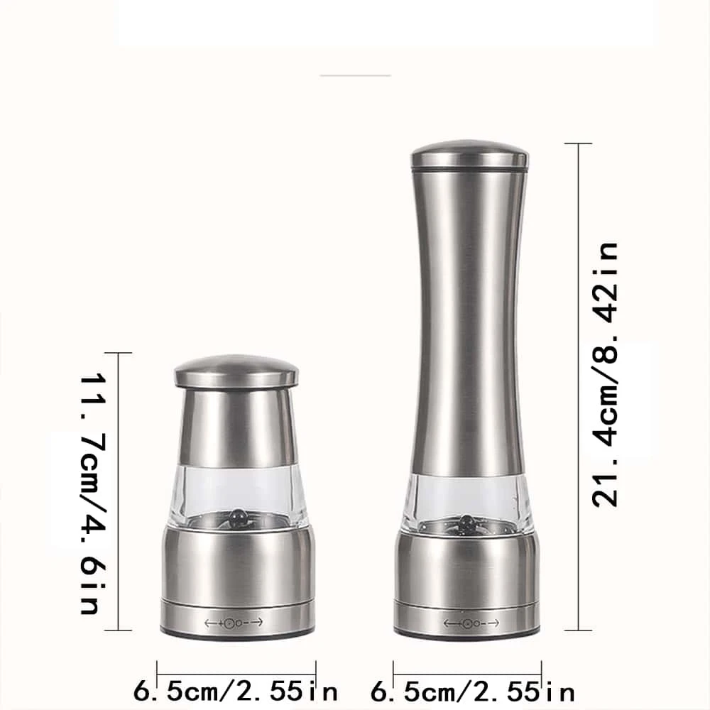 2In1 Stainless Steel Pepper & Coffee Grinder Manual Spice Mill With