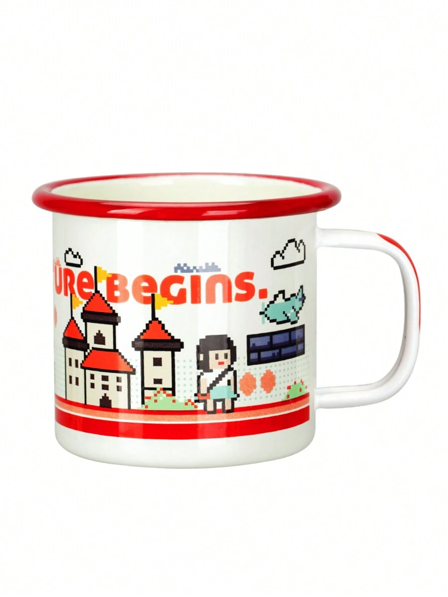 1 cốc sứ tráng men 500ml/17oz cho cặp đôi, cốc đựng nước có nắp, dung tích lớn dùng tại nhà, cốc sứ đôi cho bé trai và bé gái