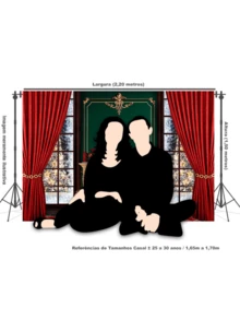 3D Sublimated Fabric Photographic Background Christmas 2.20x1.50 Horizontal - FFF-2198 - Xem 5