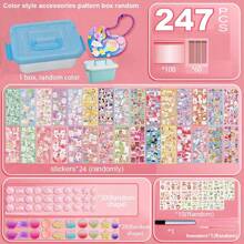 62/247 件女孩创意 DIY 贴纸套装 - Gaga 卡片工艺玩具，激发女孩创造力 - 完整的 DIY 剪贴簿材料，配有 Goo 卡片和贴纸 - 有趣的玩具和儿童美术用品（颜色和款式随机） - 彩色 - 查看 11