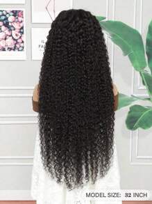 13x6 Lace Front Wigs Human Hair Wigs For  Women 200% Density HD Transparent Jerry Curly Lace Frontal Wigs Human Hair Pre Plucked Bleached Knots  Lace Wigs 22 Inch - 自然色&黑色系 - 查看 5