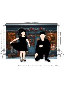 3D Sublimated Fabric Photographic Background Christmas 2.20x1.50 Horizontal - FFF-2276 - 查看 4