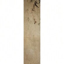 1 件茶室挂画，侘寂风格民宿过道，竹墨书院书房，新中式竖式装饰画，帆布 - 彩色 - 查看 15