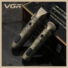 VGR 理发器专业理发器复古金属理发机无绳数字显示男士修剪器 V-670 - 銅色 - 查看 7