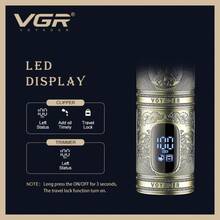 VGR 理发器专业理发器复古金属理发机无绳数字显示男士修剪器 V-670 - 銅色 - 查看 4