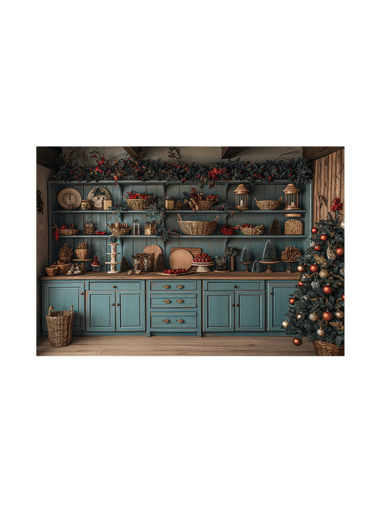 3D Sublimated Fabric Photographic Background Christmas 2.20x1.50 Horizontal - FFF-2271 - 查看 1