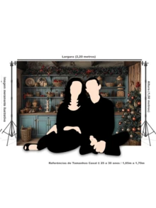 3D Sublimated Fabric Photographic Background Christmas 2.20x1.50 Horizontal - FFF-2271 - 查看 5