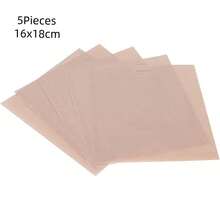 5 件装不粘可重复使用烤面包袋烤面包三明治袋烤奶酪烤面包袋可重复使用的食物袋不粘可洗特氟龙耐热烤面包袋可重复使用无麸质零食储存袋用于烤面包三明治 - 米色 - 查看 12