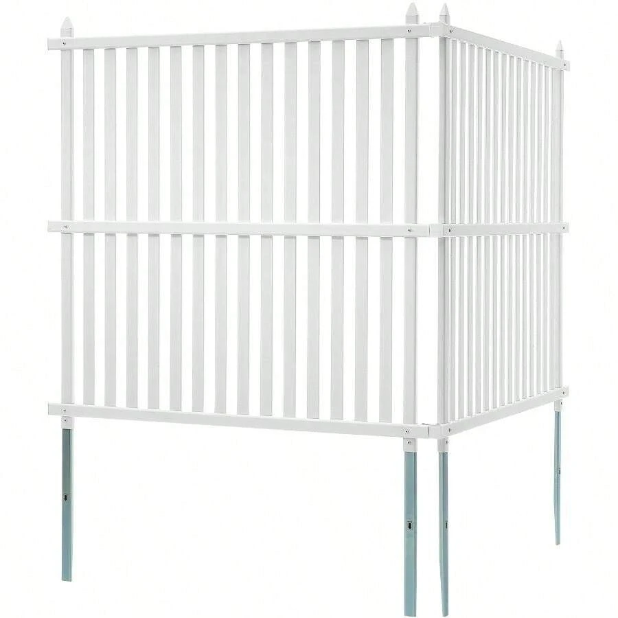 VEVOR 48" W X 48" H Vinyl Privacy Fence Panels, Air Conditioner Fence