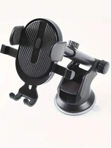 Car Phone Holder, Suction Cup Mount Adjustable 360 Degree Rotation Multi-Function Phone Stand For Car Navigation - Black - View 7