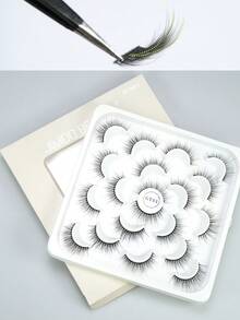 Lông mi tự nhiên 3D 10 cặp lông mi giả hoàn chỉnh Jimoo Beauty Lông mi chéo mềm nhẹ, cong tự nhiên, lông mi nối dài chất lượng cao, dây đeo màu đen có thể tái sử dụng - Lông mi Criss Cross - Xem 6