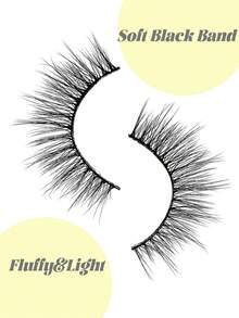 Lông mi tự nhiên 3D 10 cặp lông mi giả hoàn chỉnh Jimoo Beauty Lông mi chéo mềm nhẹ, cong tự nhiên, lông mi nối dài chất lượng cao, dây đeo màu đen có thể tái sử dụng - Lông mi Criss Cross - Xem 4