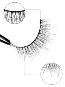 Lông mi tự nhiên 3D 10 cặp lông mi giả hoàn chỉnh Jimoo Beauty Lông mi chéo mềm nhẹ, cong tự nhiên, lông mi nối dài chất lượng cao, dây đeo màu đen có thể tái sử dụng - Lông mi Criss Cross - Xem 5