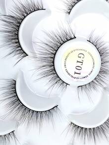 Lông mi tự nhiên 3D 10 cặp lông mi giả hoàn chỉnh Jimoo Beauty Lông mi chéo mềm nhẹ, cong tự nhiên, lông mi nối dài chất lượng cao, dây đeo màu đen có thể tái sử dụng - Lông mi Criss Cross - Xem 2