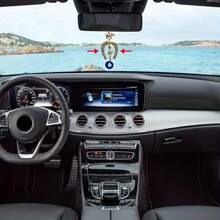 1pc Golden Elephant & Horse Shoe Pendant With Blue Evil Eye Electroplating, Alloy Wall Hanging Decor,Home Decor ,Room Decor,Wall Decor Gifts Birthday Graduation