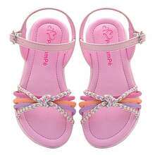 Pé com Pé Slim Girls' Sandals - 淺粉色 - 查看 3