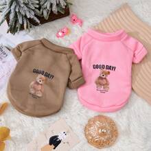 Sudadera con capucha nueva para mascotas, diseño lindo de oso, apropiada para perros y gatos pequeños como Teddy, Poodle y otros, otoño e invierno