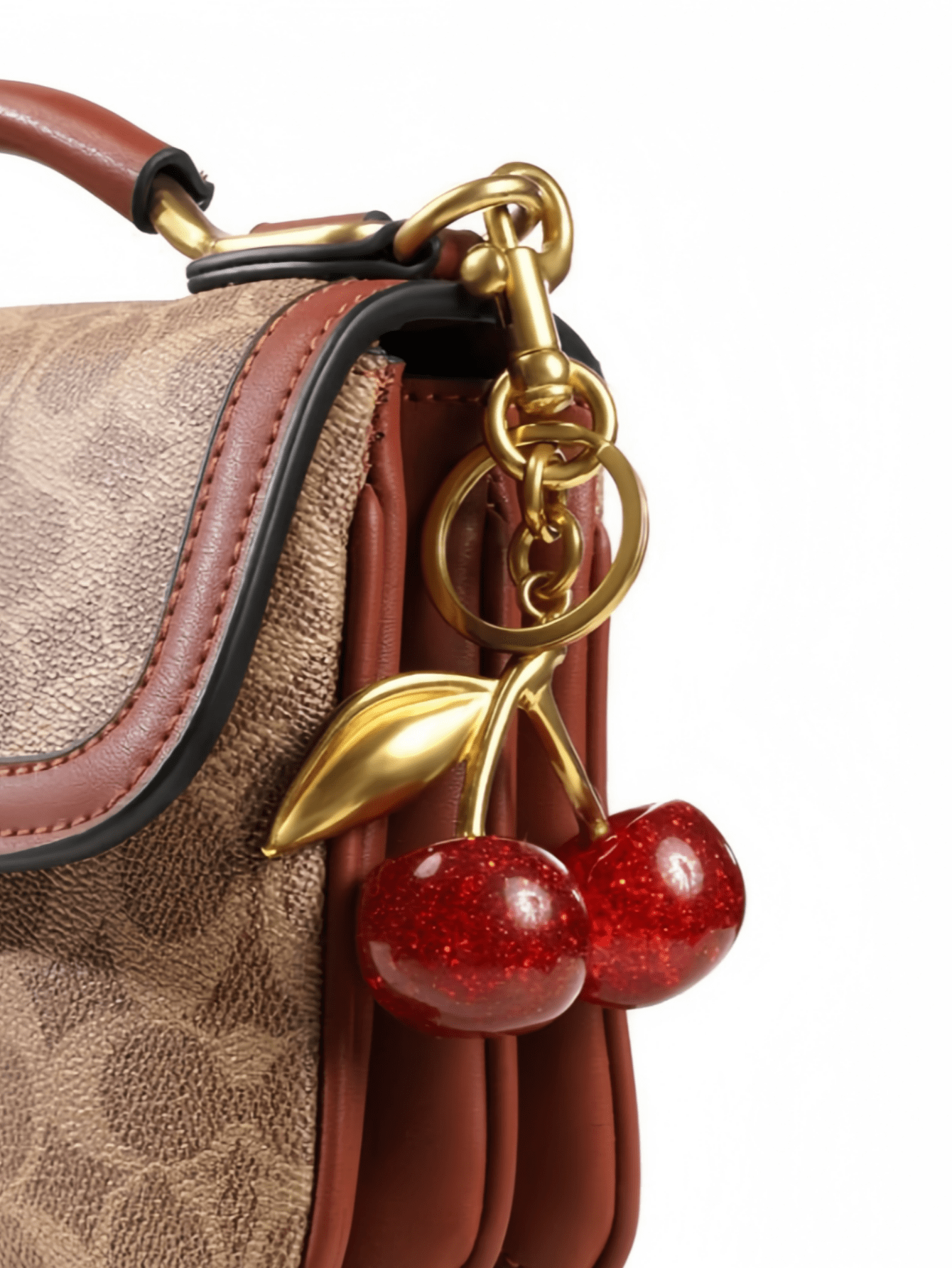 1pc Fruit Cherry Accessory, Keychain, Bag Charm, Casual Beach Foil