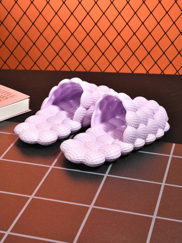 Bubble Slippers, Bubble Skateboard Fun Massage Slippers, Women&#39;S Lychee Anti-Slip Slippers, Anti-Slip SPA Slippers, Soft Pillow Decompression Skateboard, Neutral Style