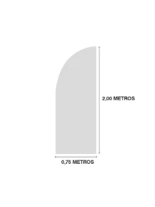 Felicita Wind Banner Coconut Water Fabric Only Flag 0.75x2.00 - FB-004 - Xem 2