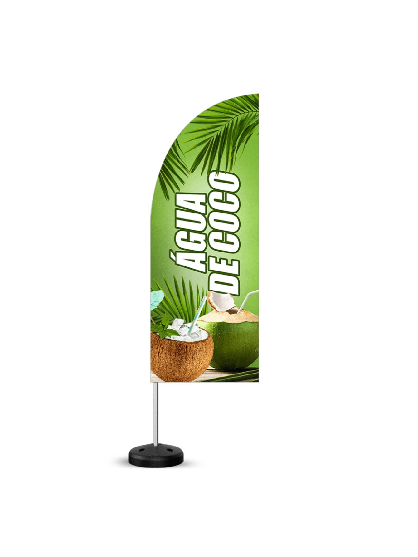 Felicita Wind Banner Coconut Water Fabric Only Flag 0.75x2.00 - FB-004 - Xem 1
