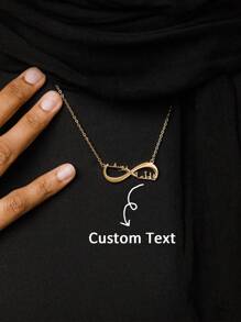 无限阿拉伯名字项链，无限名字项链，无限项链，女士个性化名字项链，送给好朋友的礼物 - 彩色 - 查看 1