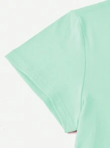 Cartoon Pattern Printed Casual Ladies T-Shirts, Spring And Summer Fashion Ladies Tops, Summer Tops, Ladies Summer Wear, Patterned T-Shirts Women Tops