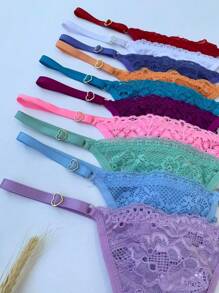 Promotion Kit With 2 Lace Thong Panties Sexy Women's Lingerie Sensual Intimate Fashion Resale - 彩色 - 查看 8