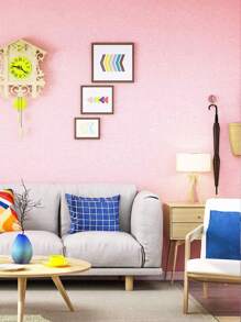 1 miếng giấy dán tường tự dính họa tiết vải lụa giả màu hồng kèm tủ, bàn, ghế, trang trí nền phòng, miếng dán cải tạo, tấm ốp tường bong tróc, giấy dán tường, giấy dán tường, vật dụng trang trí mùa xuân làm mới ngôi nhà của bạn, miếng dán trang trí Rama - Hồng - Xem 10