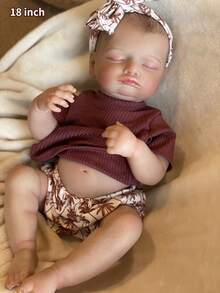 18 英寸逼真罗莎莉重生婴儿娃娃手工制作可水洗幼儿逼真彩绘乙烯基女孩收藏品礼物 - Reborn Doll - 查看 2