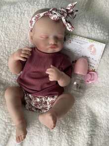 18 英寸逼真罗莎莉重生婴儿娃娃手工制作可水洗幼儿逼真彩绘乙烯基女孩收藏品礼物 - Reborn Doll - 查看 5