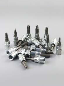 46 件套筒扳手套装，含 1/4 英寸驱动棘轮、公制套筒、延长杆、万向节、批头适配器、六角扳手、旋转手柄，适用于汽车维修和家用 - 耐用铁质结构 - 紅色 - 查看 6